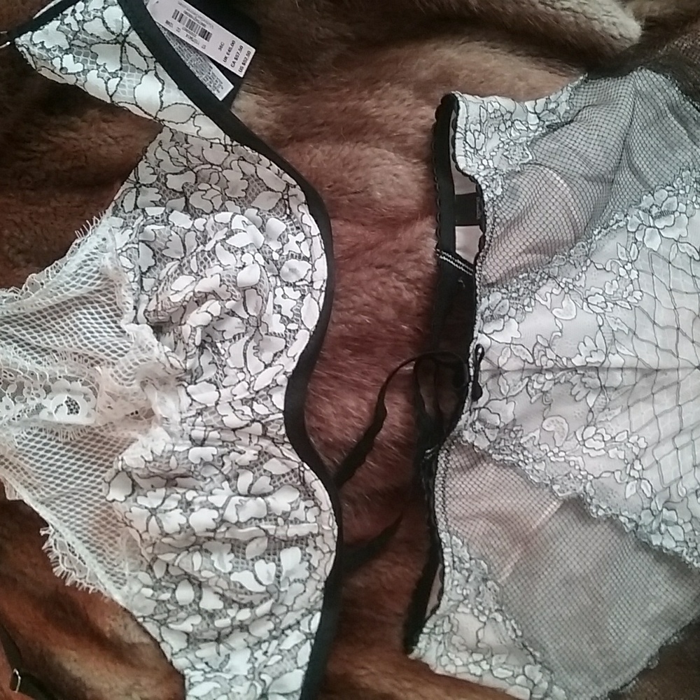 Bra, panty and garter skirt